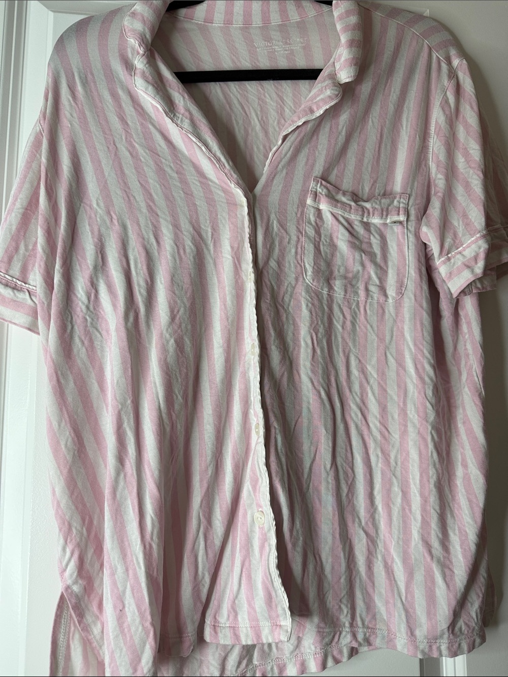 Victoria's Secret Pink and White Striped Pajama Set - Picture 7 of 11